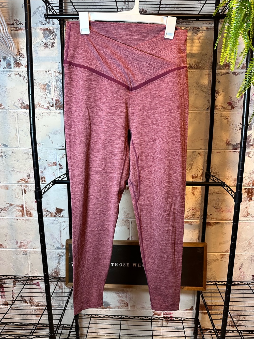 Vitality Daydream Mauve Women's Leggings XXXL Crossover High-Waisted Pull On - Picture 4 of 10